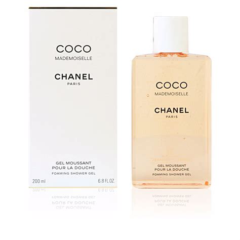 coco mademoiselle foaming shower gel.